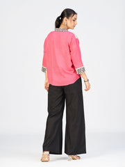 Statement Purple & Beige Leopard Print Shirt | Stylish Resort Wear for Women