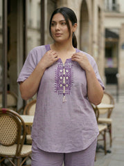 Embroidered Straight Fit Kurti for Women
