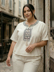 Embroidered Straight Fit Kurti for Women