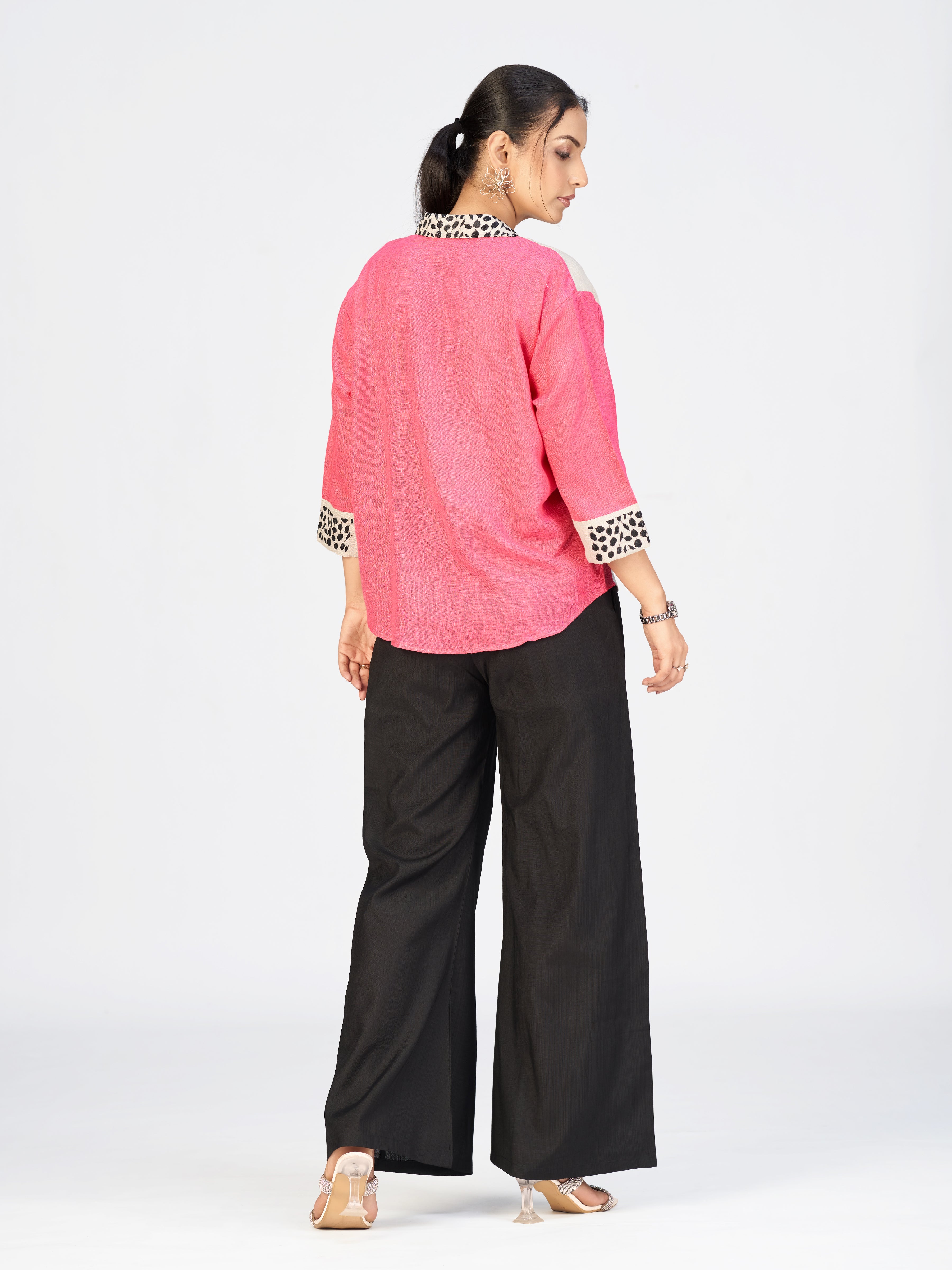 Statement Purple & Beige Leopard Print Shirt | Stylish Resort Wear for Women