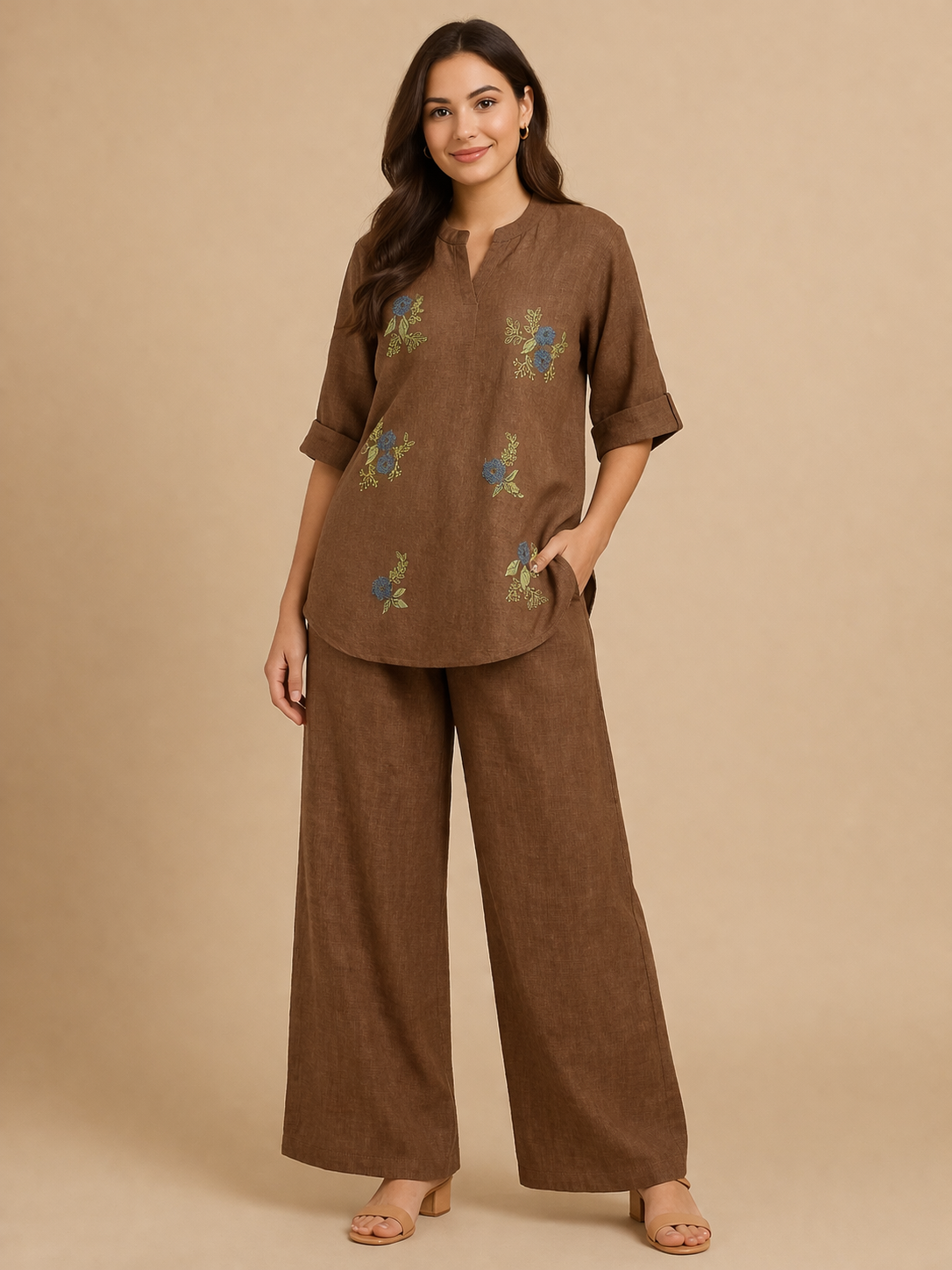 Embroidered Casual Co-Ord Set for Women