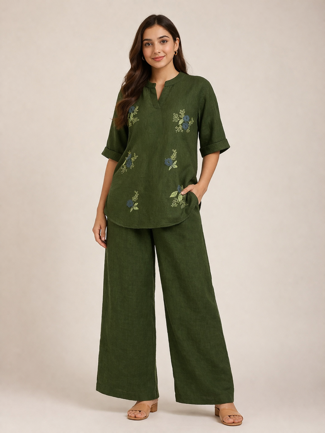 Embroidered Casual Co-Ord Set for Women