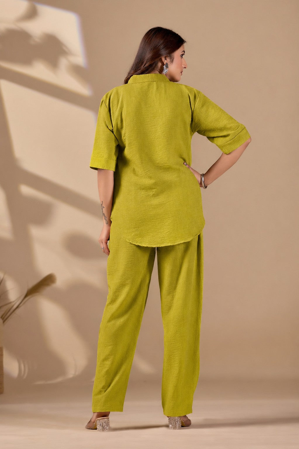 Women’s Embroidered Co-Ord Set with Straight Fit Pants