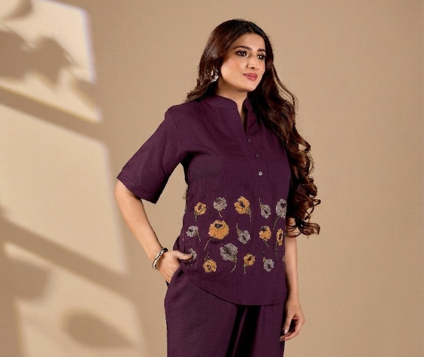 Women’s Floral Embroidered Straight Fit Top for Casual & Ethnic Wear