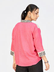 Statement Purple & Beige Leopard Print Shirt | Stylish Resort Wear for Women